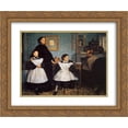 thumbnail image 1 of Edgar Degas 2x Matted 24x20 Gold Ornate Framed Art Print 'The Belleli Family', 1 of 2
