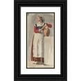 thumbnail image 1 of Edgar Degas 9x14 Black Ornate Wood Framed Double Matted Museum Art Print Titled: Italian Woman (ca. 1856-57), 1 of 5