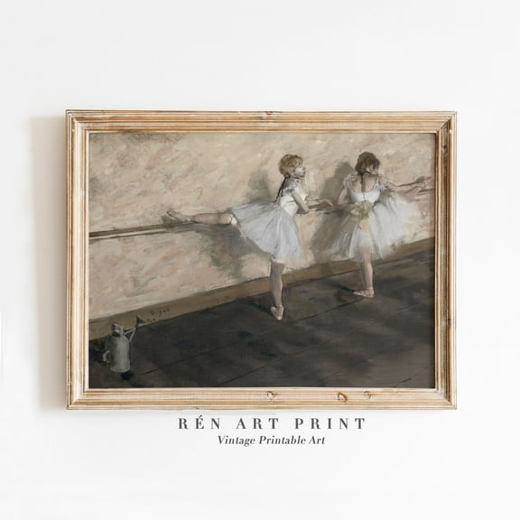 Edgar Degas Ballerina Poster, Vintage Dance Studio Wall Art