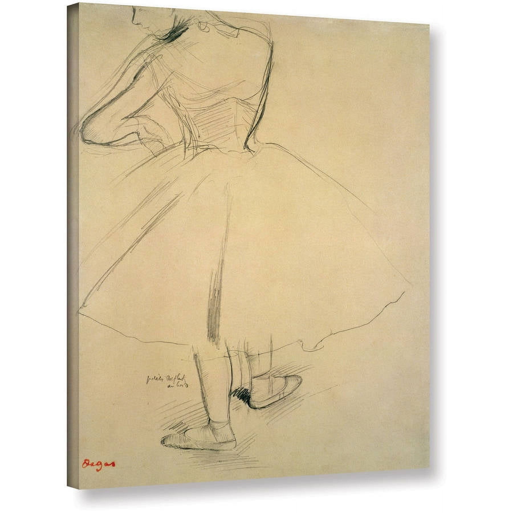 Edgar Degas "Ballet Dancer from Behind" Gallery-wrapped Canvas Art