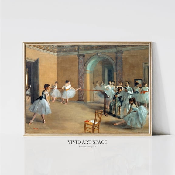 Edgar Degas Dance Foyer At Opera, Impressionist Ballerina Portrait Painting, Ballet Dance Print, UNFRAMED PAPER POSTER, Home Decor, Vintage Gift, Living Room Dercor