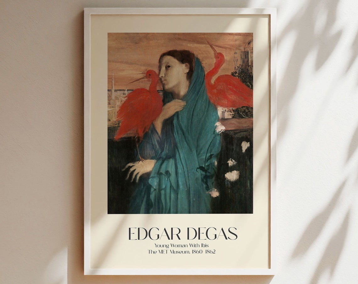 Edgar Degas Exhibition Wall Art Print, Woman With Ibis Poster ...