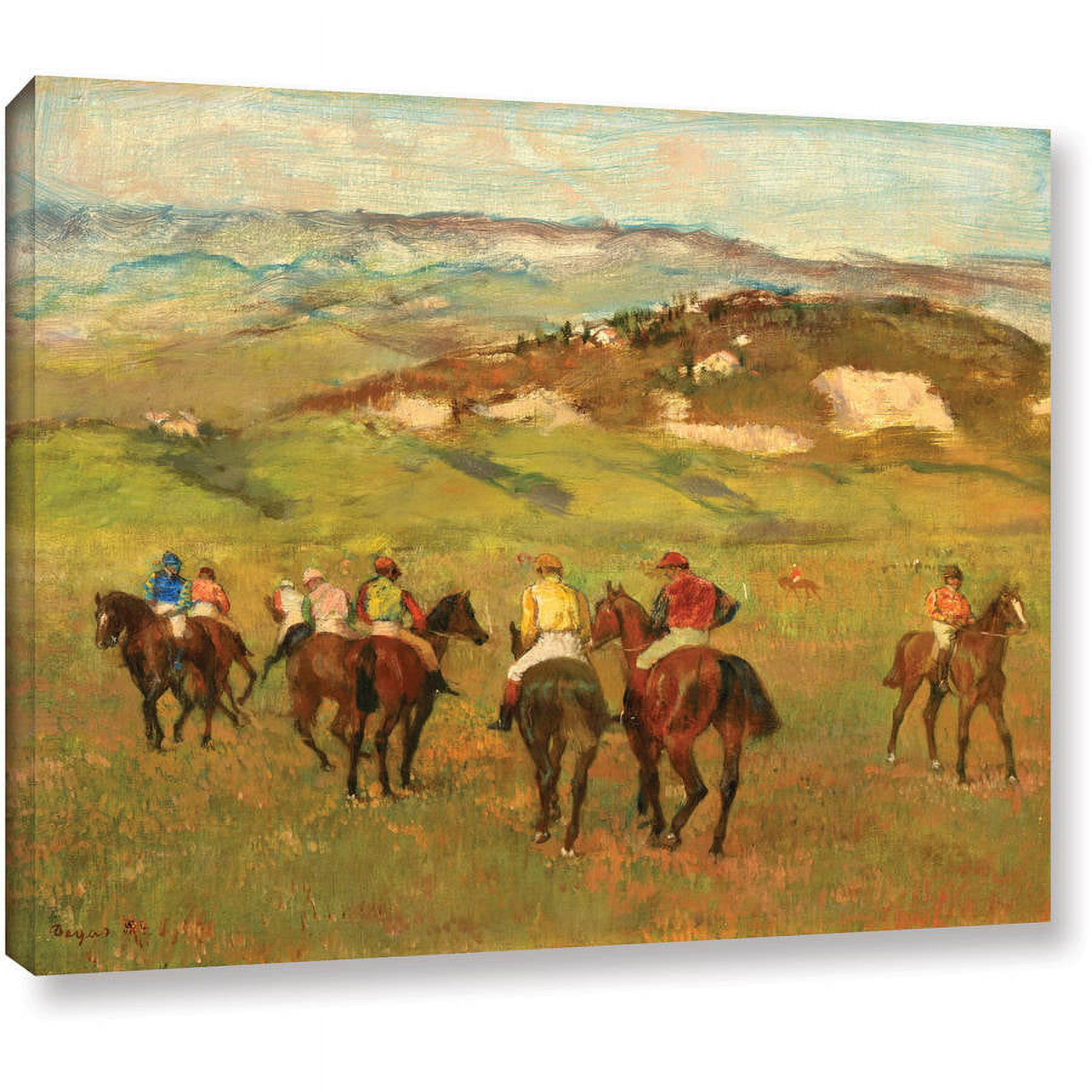 Edgar Degas "Jockeys on Horseback Before Distant Hills" Gallery-wrapped Canvas Art