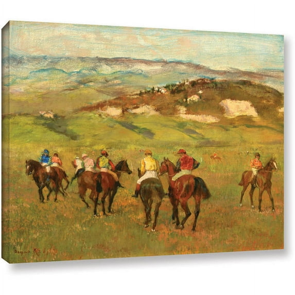 Edgar Degas "Jockeys on Horseback Before Distant Hills" Gallery-wrapped Canvas Art
