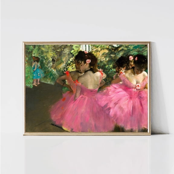Edgar Degas Pink Dancers, Impressionist Ballerina Portrait Painting, Ballet Dance Art Print, UNFRAMED PAPER POSTER, Home Decor, Vintage Gift, Living Room Dercor