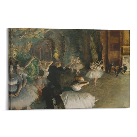 Edgar Degas Posters Ballet Dancers Wall Art Poster Scroll Canvas Painting Picture Living Room Decor Home 12x18inch(30x45cm)