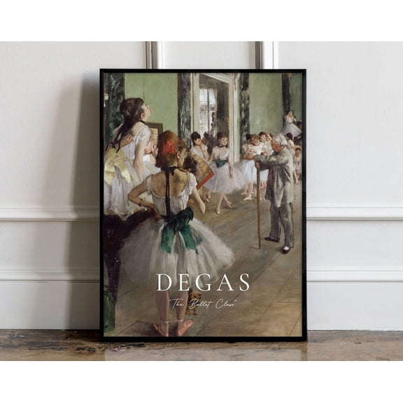 Edgar Degas The ballet class Print, Degas Ballerina Poster, Vintage Exhibition Poster, Degas wall Art, Ballet Print, Dancer Print, 16x24 UNFRAMED