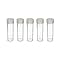 Edgar Marcus 5-Pack Round Clear PENNY/CENT Coin Tubes with Screw-on Lid