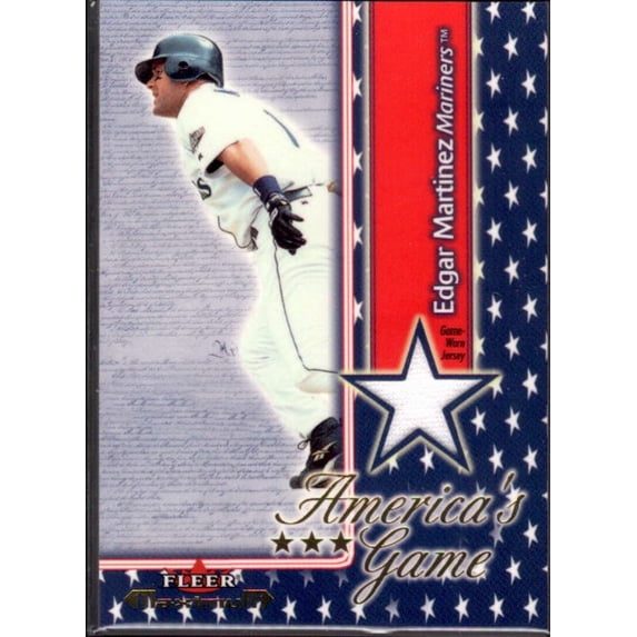 Edgar Martinez Card 2002 Fleer Maximum Americas Game Jersey #14