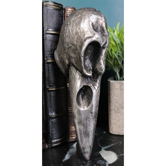 Edgar Poe Nevermore Gothic Raven Crow Skull Decorative Macabre Hand Mirror