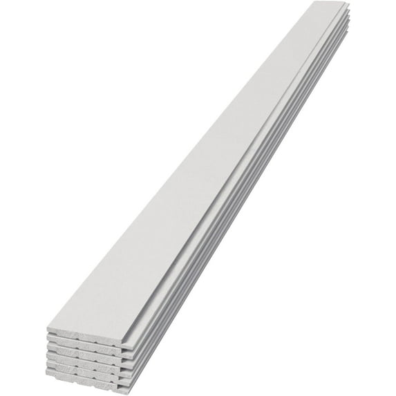 Edge 1 in. x 6 in. x 6 ft. Timeless Smooth Nickel Gap Shiplap (Primed White) (6-Pack)