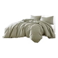 thumbnail image 1 of Benjara Edge 4 Piece King Size Duvet Comforter Set- Washed Linen- Sage Green, 1 of 7