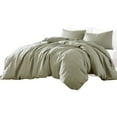 thumbnail image 1 of Edge 4 Piece King Size Duvet Comforter Set - Washed Linen - Sage Green, 1 of 5