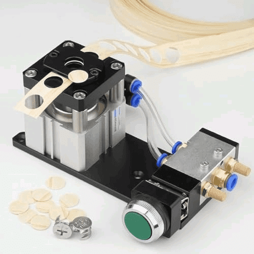 Edge Banding Machine, 3-in-1 Edge Band Hole Punching, 8mm, 15mm Edge Bander Punch Aluminum Alloy, Air Pressure 0.40.6MPa for Woodworking Paper Craft Projects Edge Band Hole Punching