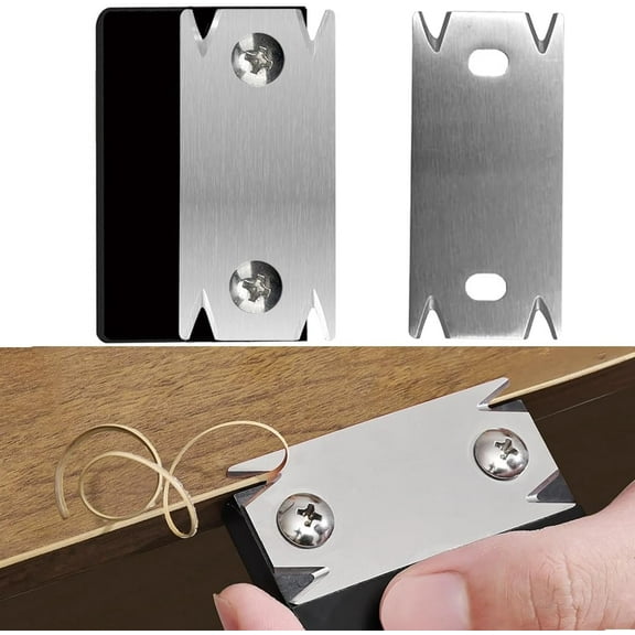 Edge Banding Trimmer, Mini Edge Band Cutter with 1pc Replaceable Blade, Stainless Steel Blade Veneer Edge Trimmer for Woodworking, Plastic (Black)