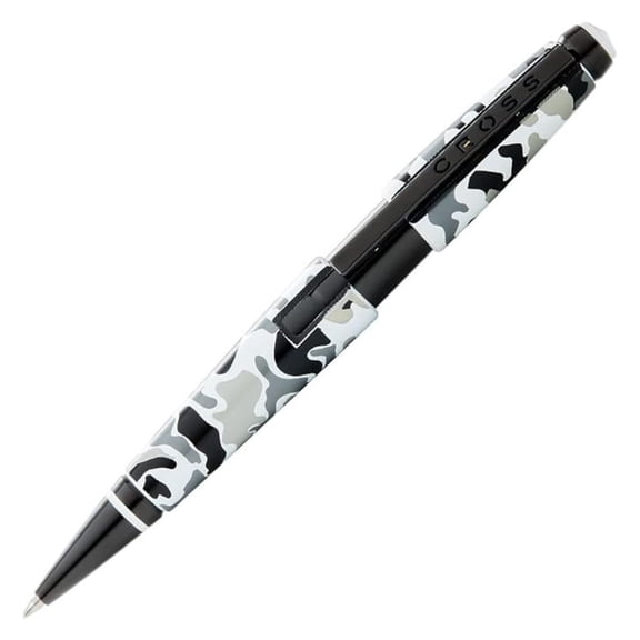 Edge Camo Gel Rollerball Pen - Black & White - Capless, Slide-Action, Converts to Ballpoint - Premium Gift Box - Smooth Writing Experience