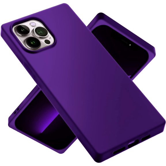 Edge Case, Compatible with iPhone 13 Pro Max Case Silicone Protective Slim Thin Shockproof Flexible Women Girls Cute Phone Case for iPhone 13 Pro Max Dark Purple