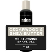 Edge Cedarwood & Shea Butter Men's Shave Gel 7 oz, Moisturizing Formula That Protects Skin