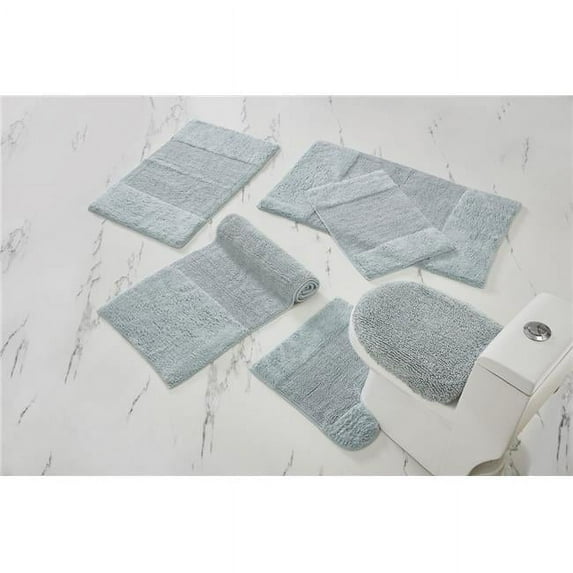Edge Collection 100% Cotton 20' x 20' Contour Bath Rug in Sage