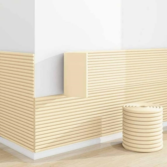 Edge Corner Protector Guards, Sharp Edge Safety Corner Edge Foam Padding, Wall Edge Bumpers Pole, Safety Table Protector Cushion, Strong Adhesive(Beige, 15.7 x 39.3inch)