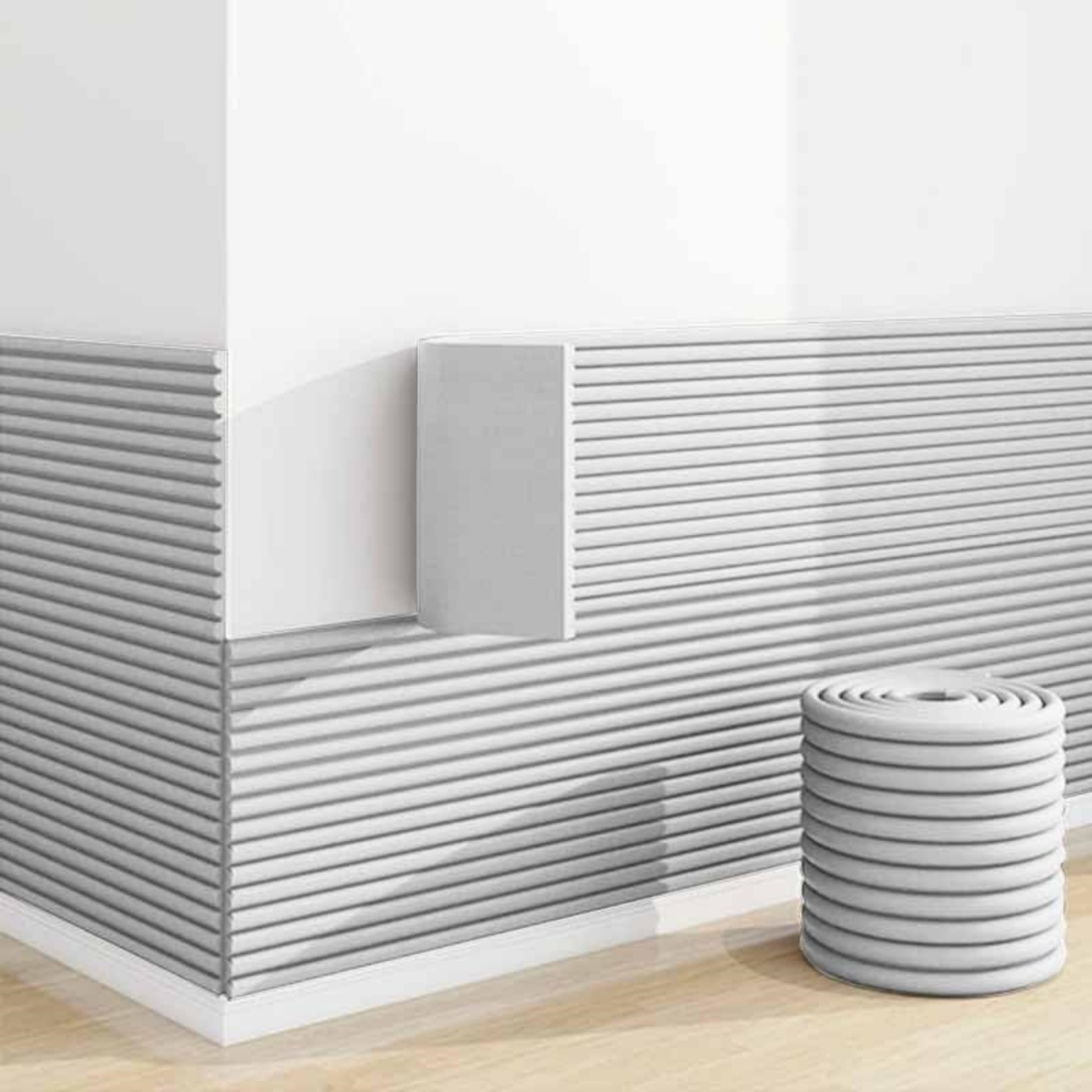 Edge Corner Protector Guards, Sharp Edge Safety Corner Edge Foam Padding, Wall Edge Bumpers Pole, Safety Table Protector Cushion, Strong Adhesive(Gray, 15.7 x 39.3inch)