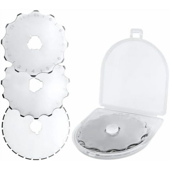 Edge Cutter Blades 45mm Perforating Rotary Cutting Blade 12/15/27 Tooth Skip Stitch Cutter Blades Rotary Replacement Rolling Blade for Cutting Quilting Sewing Fabric Leather Paper$$Art & Craft