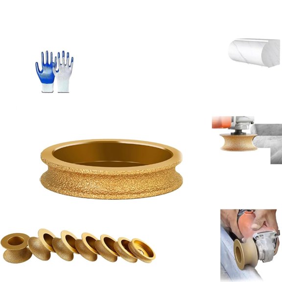 Edge Diamond Grinding Wheel,3 inch Profile Hand Diamond Wheel Height 30mm,Round Dry Vacuum Brazed Diamond Half-Round Edge Grinding Disc for Stone Marble Granite Rock