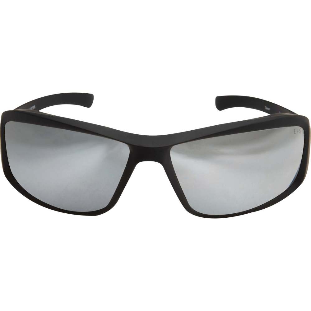 Edge Eyewear Safety Glasses, Silver, Mirrored, Black XB137