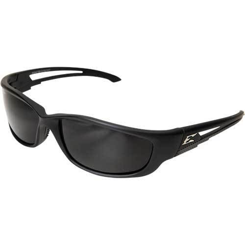 Edge Eyewear Dakura Polarized Mirror Safety Glasses Silver Lens Black Frame  1 pk 
