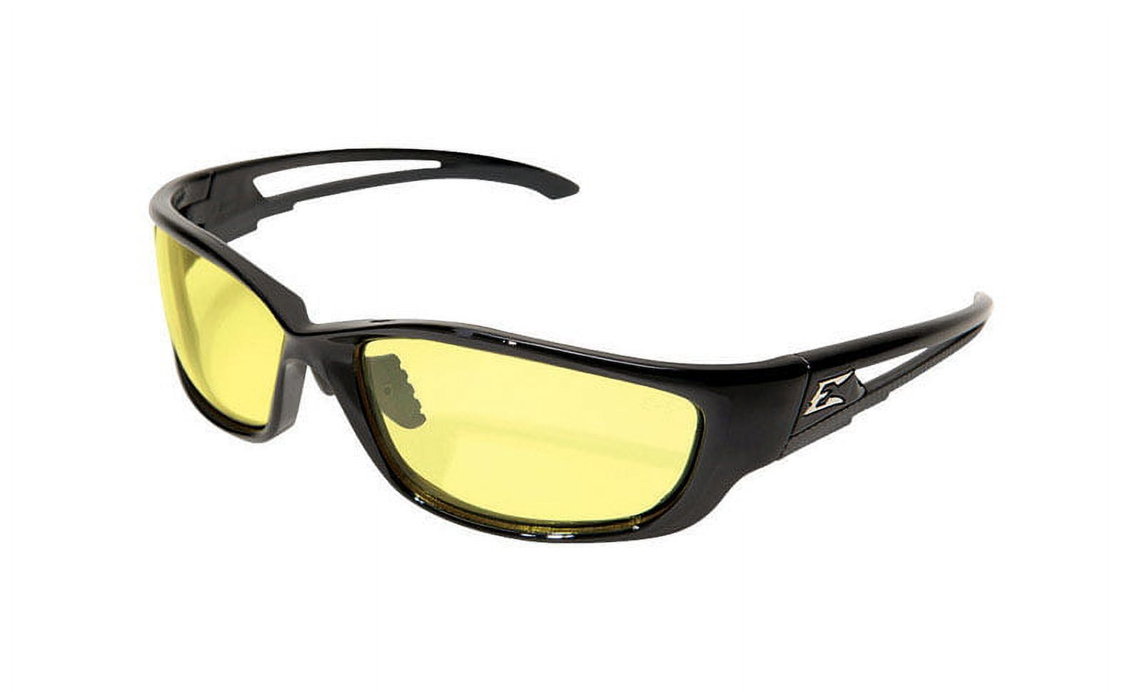 Edge Eyewear Kazbek XL Safety Glasses Yellow Lens Black Frame 1 pk