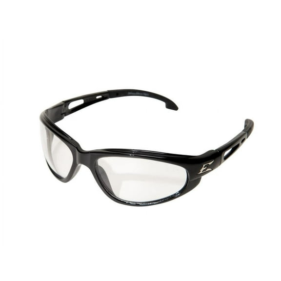 Edge Eyewear SW111VS Dakura Safety Glasses, Clear Lens Black Frame