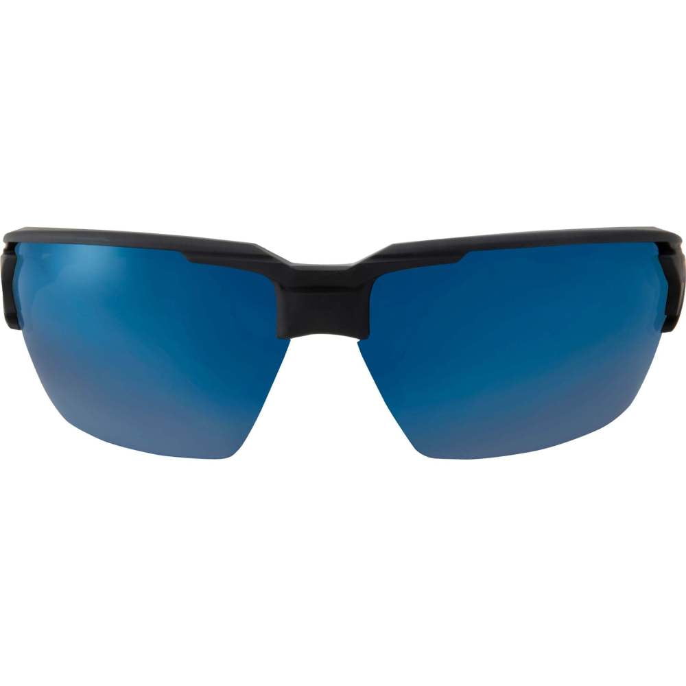 Pumori, Safety Glasses, Uncoated, Blue Mirror Lens, Black Frame, Half-Frame XPAP418