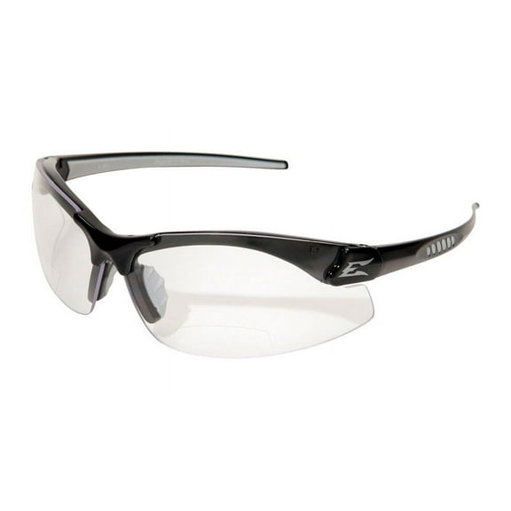 Edge Eyewear Safety Glasses Clear Lens Black Frame 1 pc.