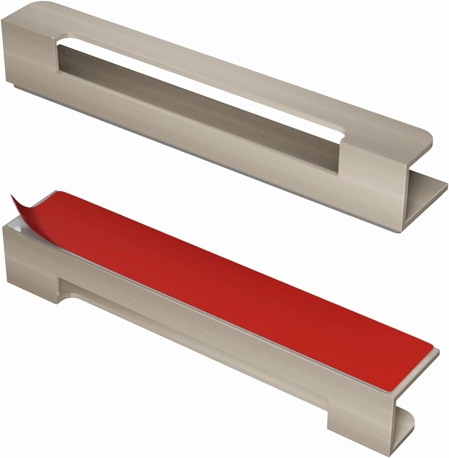 Edge Fingerpull Door Hle Easy to Install Screwless Peel Stick on Glass, Wood, Metal, Plastic