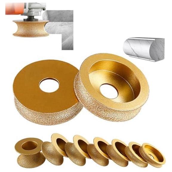 Edge Grinding Stone Grinding Wheel, 3 Inch Profile Hand Grinding Stone Wheel, Round Dry Vacuum Brazed Grinding Stone Grinding Wheel (15Mm)