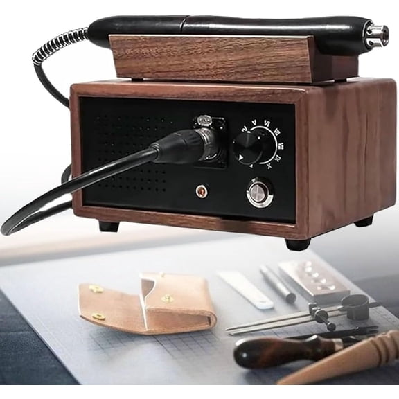 Edge Ironing Machine, Electric Leather Heat Edge Creaser Machine Sealing Heater, Iron Creaser Edger Tool Set, Leather Crafts Electric Creg Edging Machine