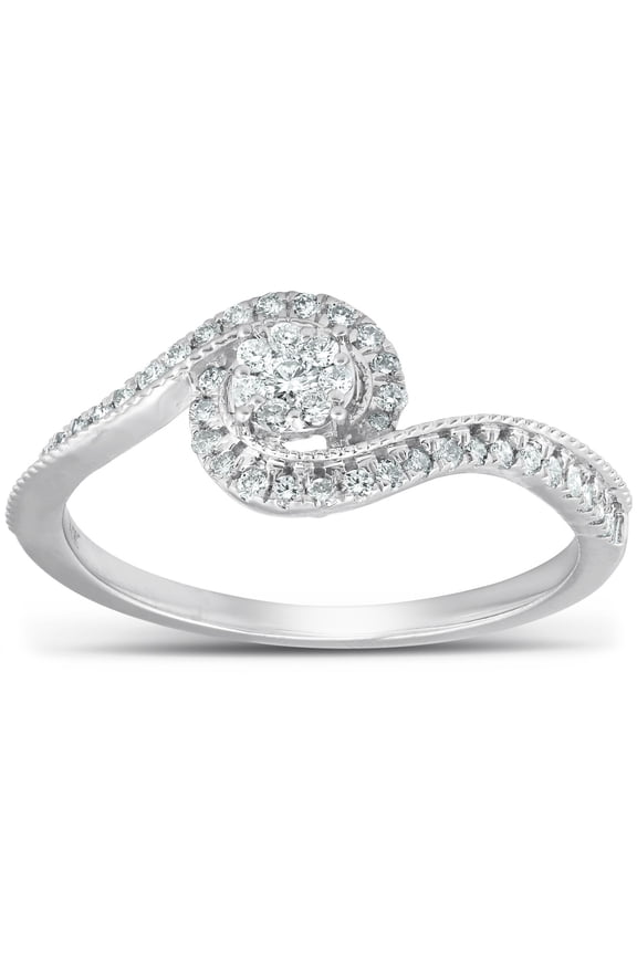 0.91 Ct VVS1/D Round Cut Lab Created Simulated Diamond Rings - 14K White Gold Plated Anniversary Rings - Simple Wedding Engagement Rings - Silver Jewellery For Bridesmaids Silver