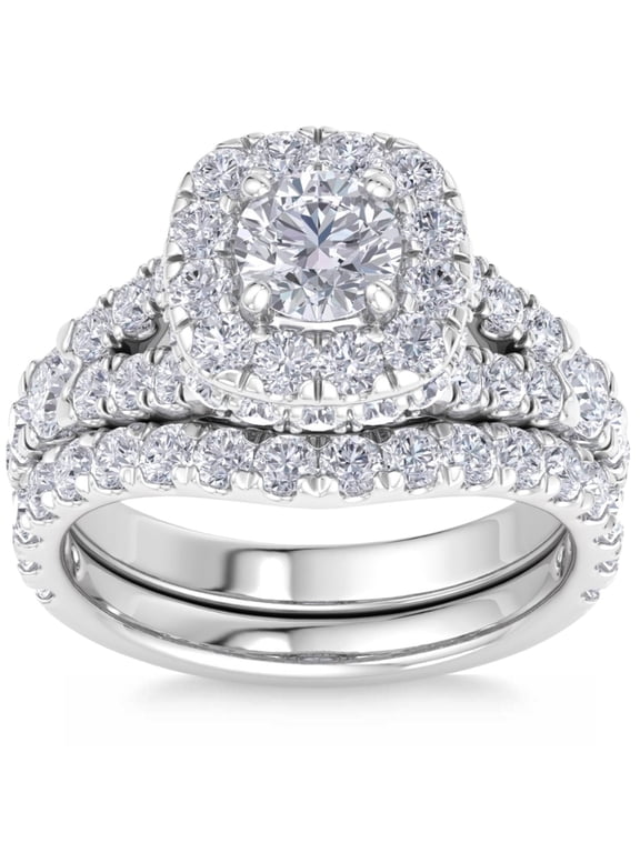 1.1 Ct Round Cut Lab-Created Simulated Diamond Engagement Ring 14K White Gold plated Prong Setting for Women, Proposal Gift