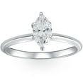 thumbnail image 1 of Edge Jewel 1.6 Ct Marquise Cut Diamond Rings for Her - 14K White Gold Over Rings - Engagement Wedding Simple Solitaire for Women's - Beautiful Handmade Rings On Clearance - Promise Gifts for Her, 1 of 6
