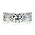 thumbnail image 1 of Edge Jewel 1.8 Ct VVS1/D Round Cut Lab-Created Diamond Ring for Her - 14K White Gold Plated Ring - Infinity Twisted Cross Over Diamond Ring For Her - Full Eternity Diamond Ring for Women's, 1 of 3