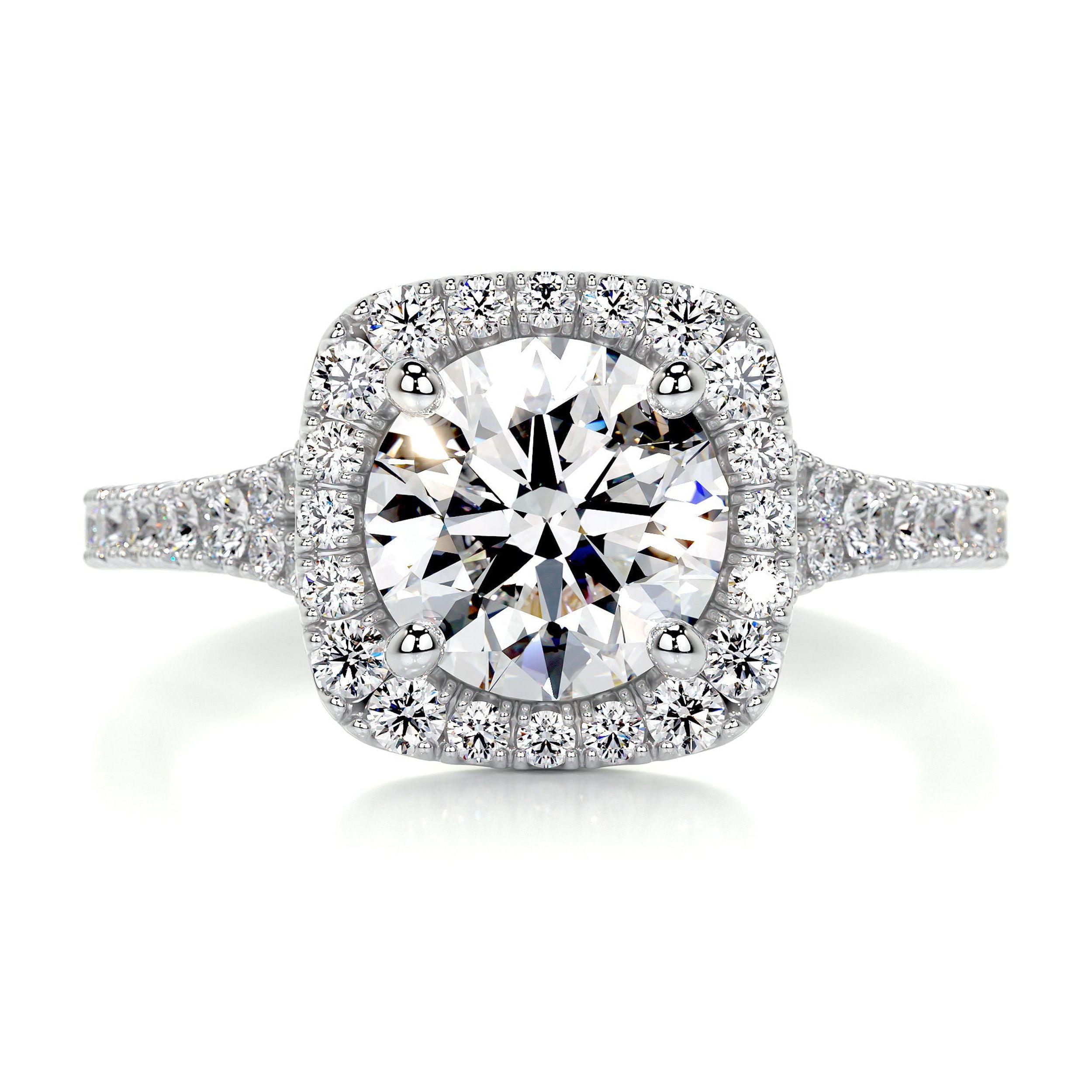 Edge Jewel 1.9 Ct Brilliant Round Cut Moissanite Ring for Women ...