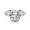 thumbnail image 1 of Edge Jewel 14K White Gold Plated Band - 1.9 Ct Radiant Cut Excellent Moissanite Ring For Women's - Halo Design - Engagement Ring - Bridal Wedding Ring, 1 of 3