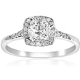 thumbnail image 1 of Edge Jewel Silver Cushion Cut Excellent 1.63 Ct Diamond Ring For Women's - 14K White Gold Plated Ring - Solitaire Enaggement Wedding Rings for Women's - 25th Anniversary Diamond Ring For Her, 1 of 7