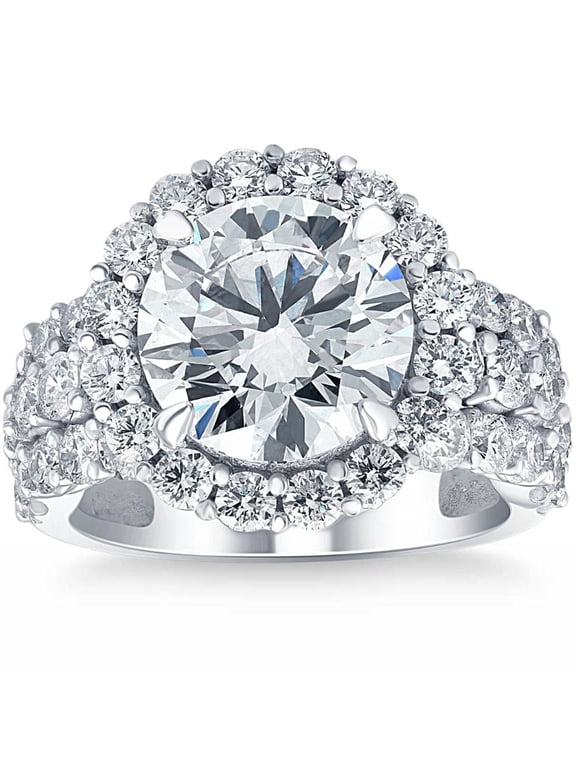 Timeless 2 Ct Round Cut Vintage Diamond Ring - Lab-Created Simulated Diamond - 14K White Gold Over - Engagement, Wedding, Anniversary Gifts for Women's Perfect for Special Occasions
