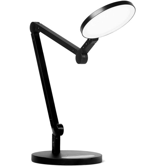 Lume Cube Edge Light 2.0 Bi-Color LED Desk Lamp with Electronic Base, Black