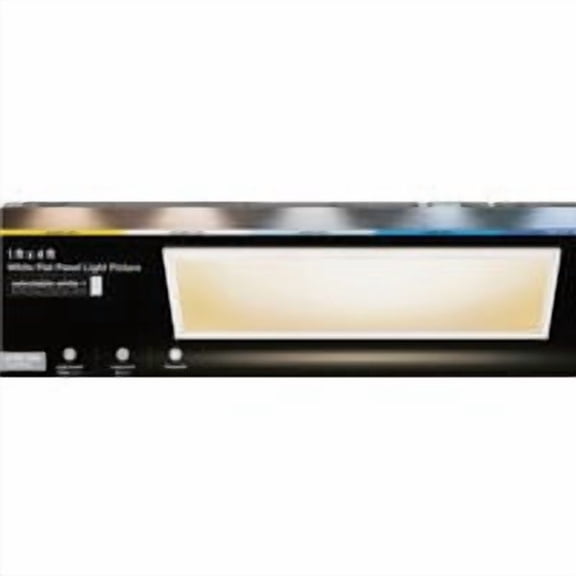 Feit Electric Edge-Lit Flat Panel LED Utility Flush Mount Ceiling Light Fixture - Pack of 12