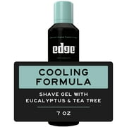 Edge Mens Cooling Shave Gel, 7 oz, Eucalytpus & Tea Tree Scent, Foaming Men's Shave Cream