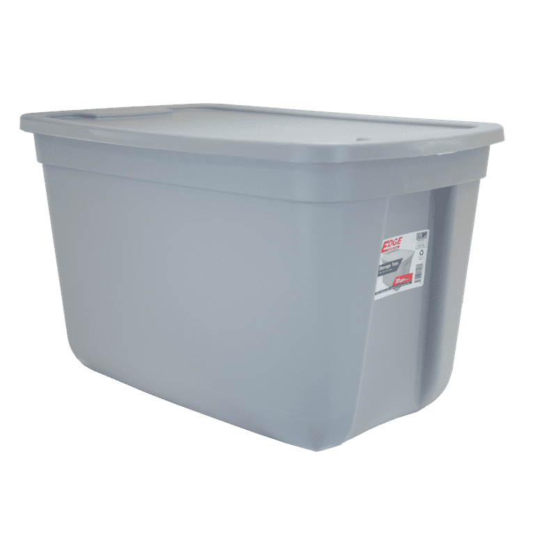 Edge Gray 20-Gallon Storage Tote