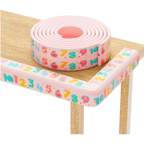 Edge Protector for Baby 6.5ft Soft Protective Foam Cushion Furniture Edge and Corner Guards Baby Child Proofing Cartoon Digital Pattern Odorless Safe for Table
