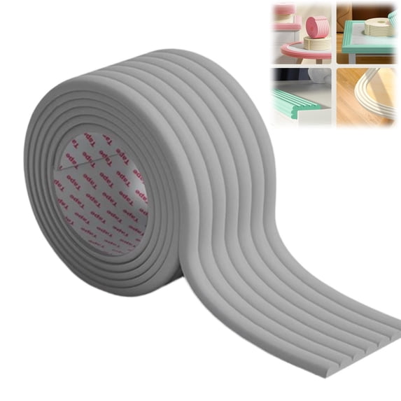 Edge Protector,Desk Edge Cushion Extra-Wide Soft Rubber Foam Protectors Self Adhesive Furniture Corner Guard Bumper for Table